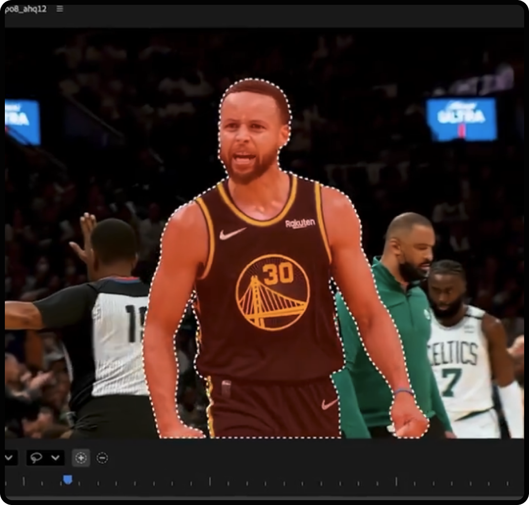 Steph Curry on the basketball court.