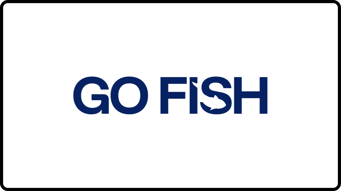 Logo for Go Fish Digital, an answer engine optimization agency.