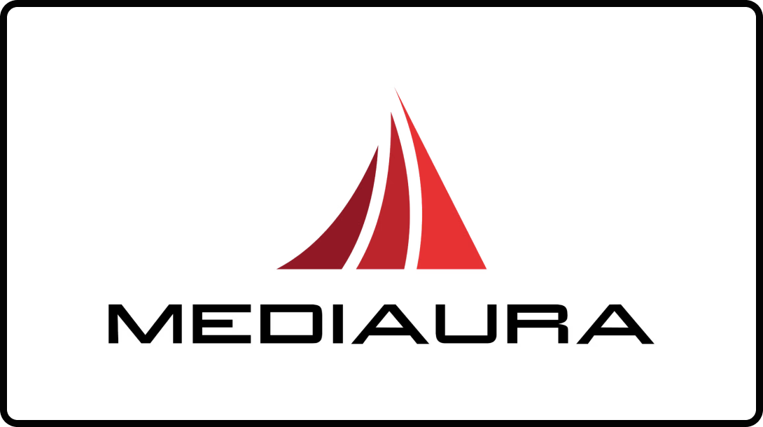 Mediaura logo, an answer engine optimization agency.