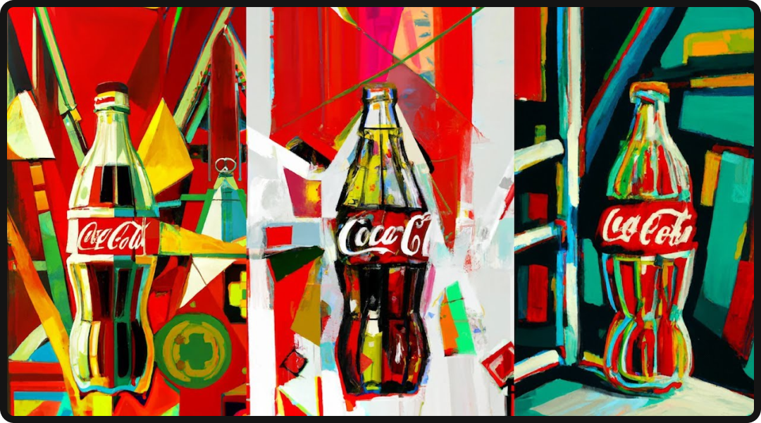 Coca-Cola's AI design campaign called "Create Real Magic".