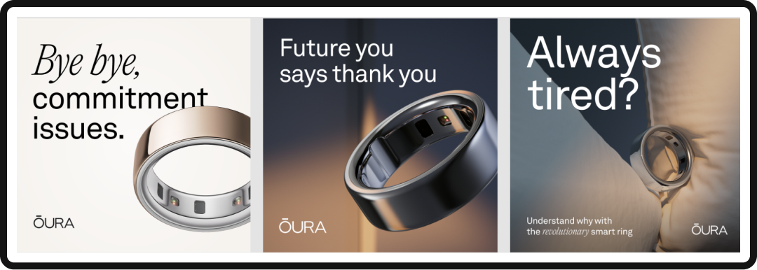 Examples of high-performing ad campaigns built using AI.