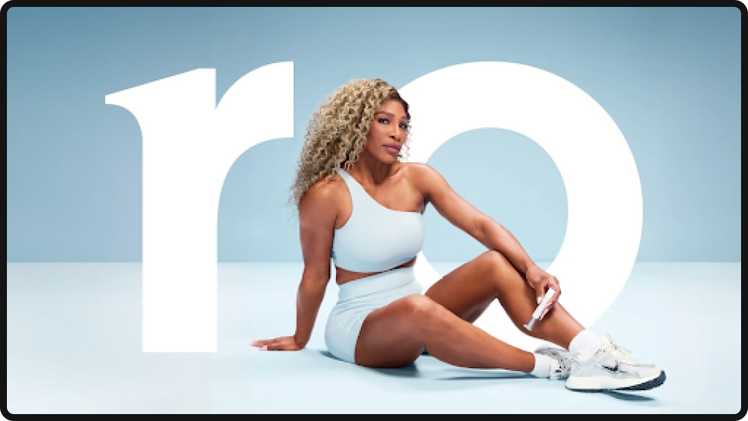 Serena Williams advertising ro, a GLP-1 ad.
