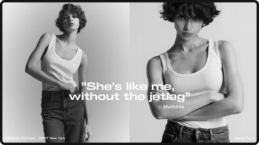 Examples of fashion brands deploying AI models.