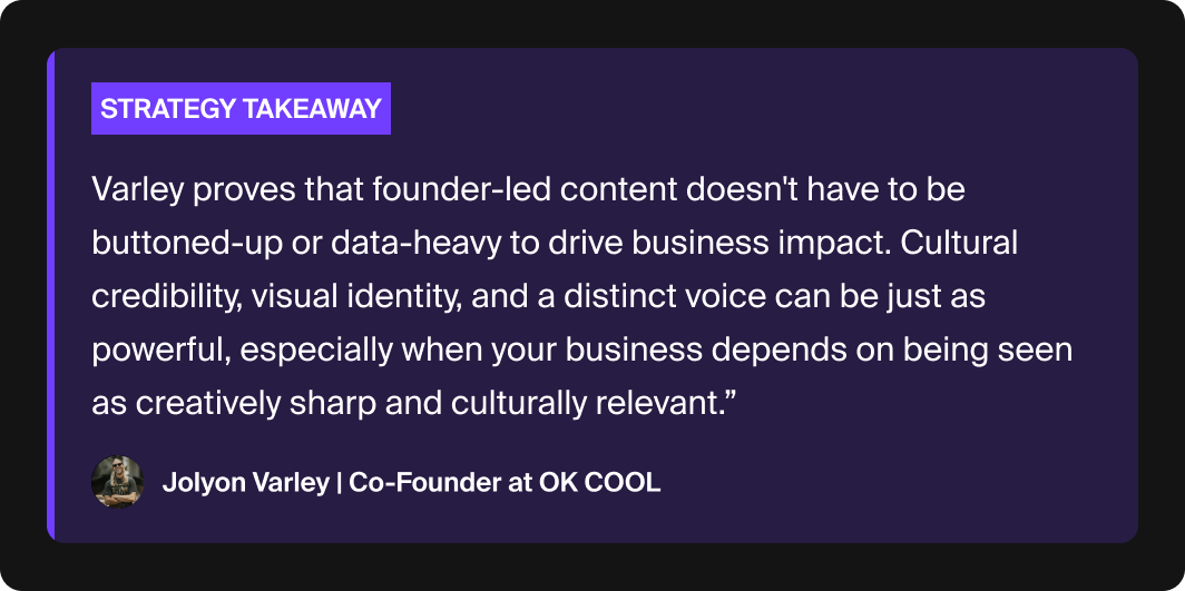 Quote about Jolyon Varley, CEO of OK COOL and LinkedIn thought leader.