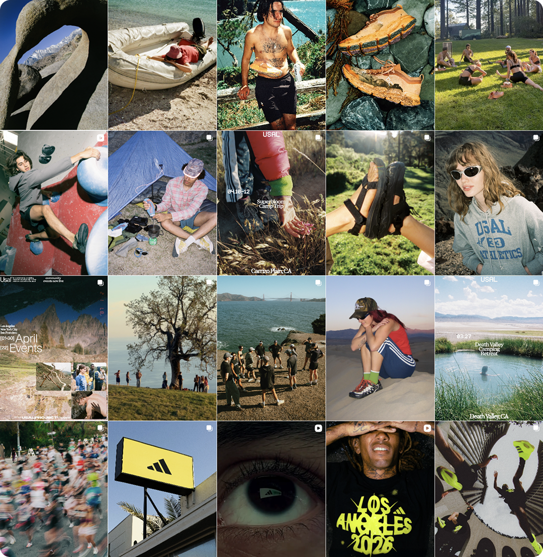 Example of an Instagram grid or feed aesthetic as giving a first impression of your brand.