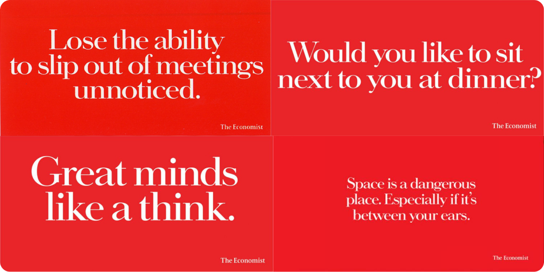 Examples of The Economists' marketing campaigns.