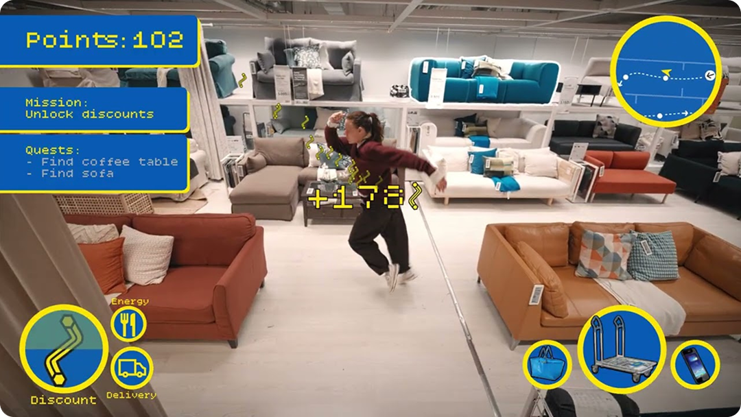 IKEA Denmark campaign that gamified the IKEA store experience.