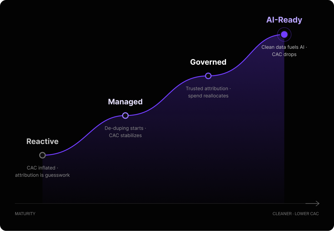 Maturity ladder of AI projects with clean data hygiene.